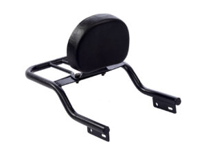 BULLET BACKREST WITH PU SEAT  IN STAINLESS STEEL  BLACK POWDER COATED