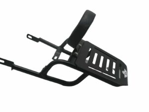 HIMALAYA BACKREST WITH TOPRACK PLATE IN STAINLESS STEEL (BLACK POWDER COATED)