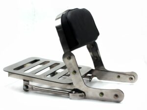 BULLET BACKREST WITH CARRIER PLATE IN STAINLESS STEEL