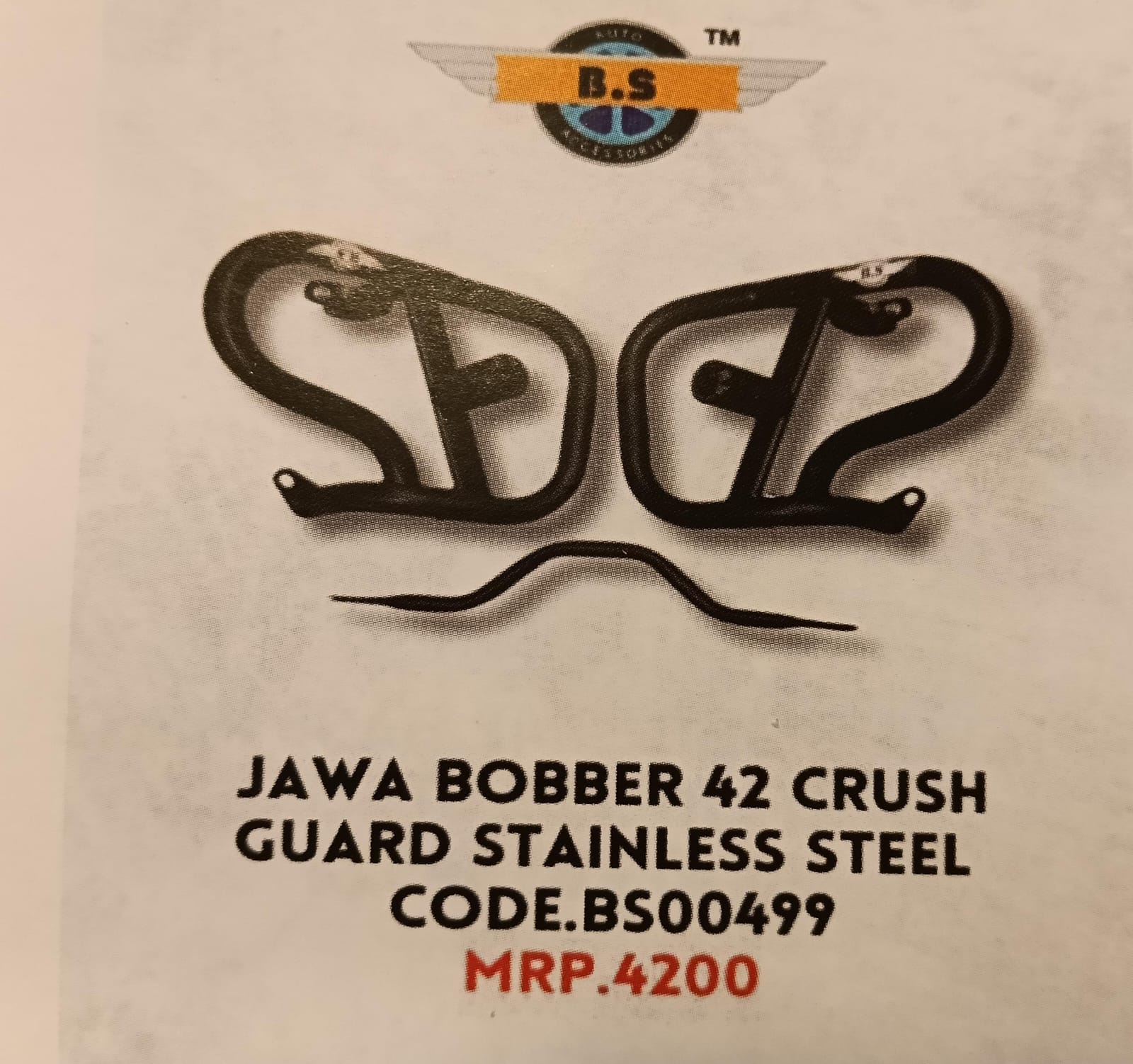 JAWA SLIDER GUARD IN STAINLESS STEEL (BLACK POWDER COATED)