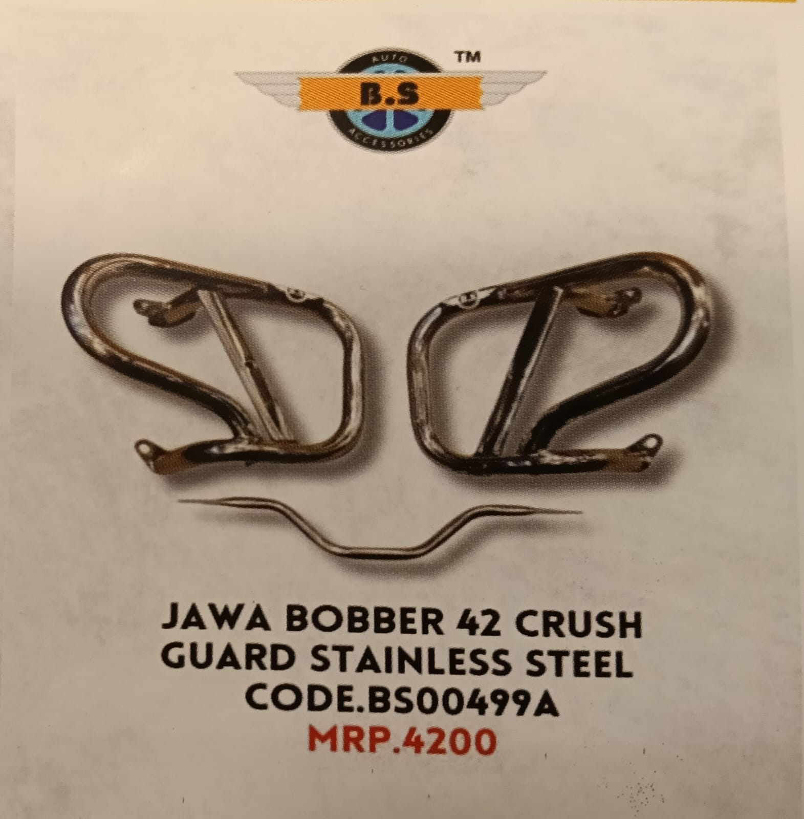 JAWA SLIDER CRUSH GUARD IN STAINLESS STEEL CHROME