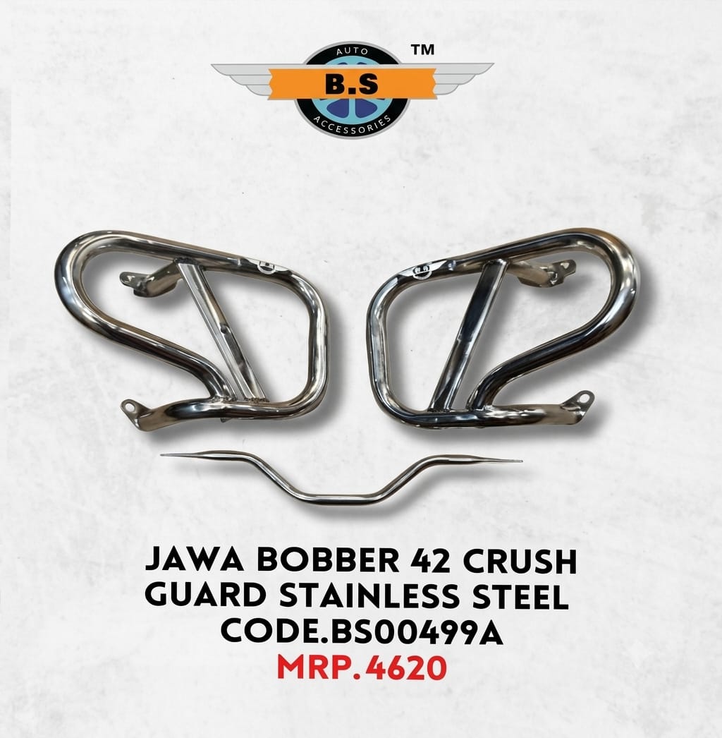 JAWA SLIDER CRUSH GUARD IN STAINLESS STEEL CHROME