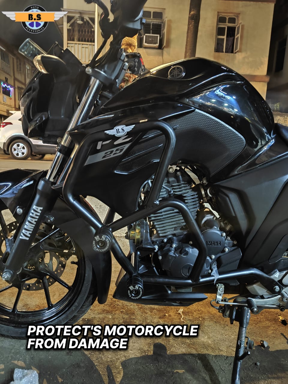 Shop Yamaha FZ25 Crash Guard With Sliders Just 4 500