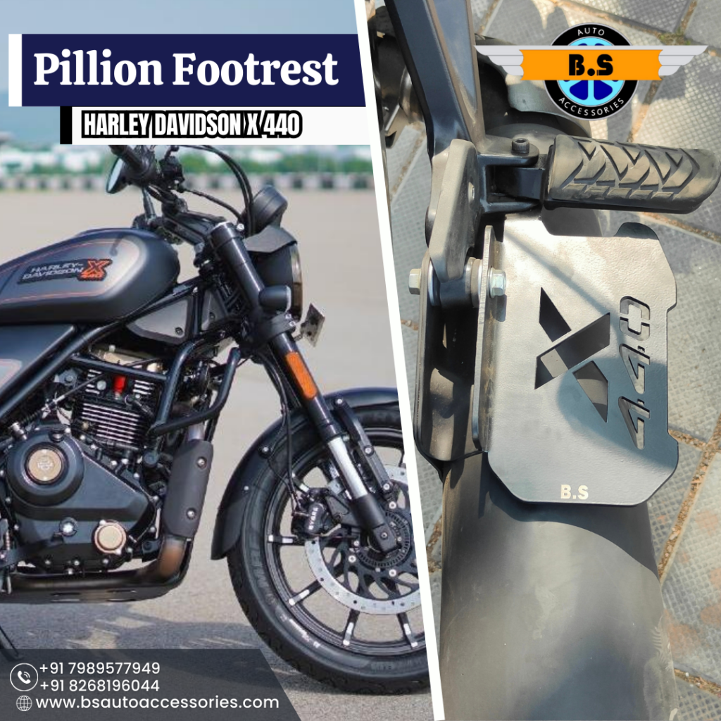 FOOTREST EXTENDER FOR HARLEY DAVIDSON X440 BLACK POWDER COATED