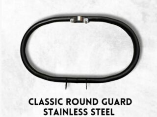 RE Classic Vintage Round Leg Guard – Stainless Steel, Rust-Free (Black Coated)