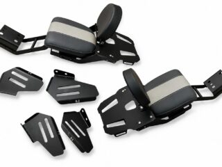 PILLION/ BACK SEAT WITH TOP RACK PLATE & FOOTREST FOR JAWA 42 BOBBER & PERAK