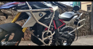BMW GS310 SLIDER GUARD IN STAINLESS STEEL