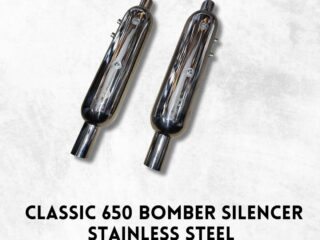 BOMBER EXHAUST FOR CLASSIC 650, STAINLESS STEEL RUSTFREE EXHUAST