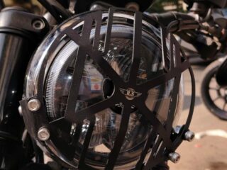 HEADLIGHT GRILL FOR JAWA 42 BOBBER, STAINLESS STEEL RUSTFREE PRODUCT.