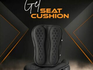 MOTORCYCLE GEL SEAT CUSHION, UNIVERSAL FIT PILLION / RIDER