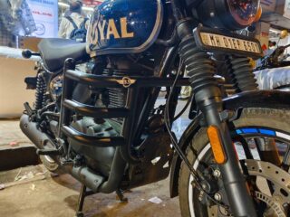 MAHARAJA GUARD FOR HUNTER 350 STAINLESS STEEL RUSTFREE PRODUCT (BLACK)