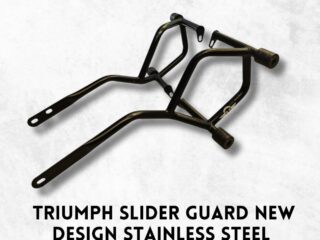 TRIUMPH SLIDER GUARD NEW DESIGN STAINLESS STEEL BLACK.