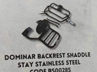 DOMINAR BACKREST SHADDLE STAY STAINLESS STEEL BLACK