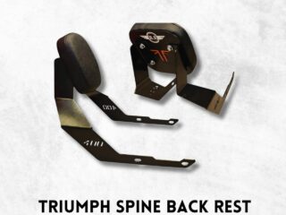 TRIUMPH SPINE BACKREST STAINLESS STEEL BLACK.