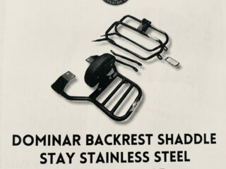 DOMINAR BACKREST SHADDLE STAY STAINLESS STEEL BLACK