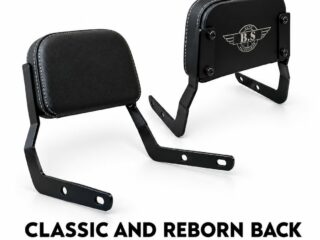 CLASSIC AND REBORN BACKREST STAINLESS STEEL BLACK.