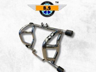 CB350.HINESS SLIDER GUARD STAINELSS STEEL BLACK.