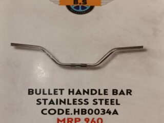 BULLET RD PLAIN HANDLE BARR IN STAINLESS STEEL CHROME.