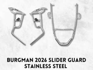BURGMAN 2026 SLIDER GUARD STAINLESS STEEL CHROME.