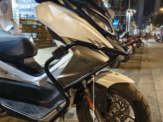 HERO XOOM 160 CRASH GUARD, STAINLESS STEEL RUSTFREE PRODUCT (BLACK)