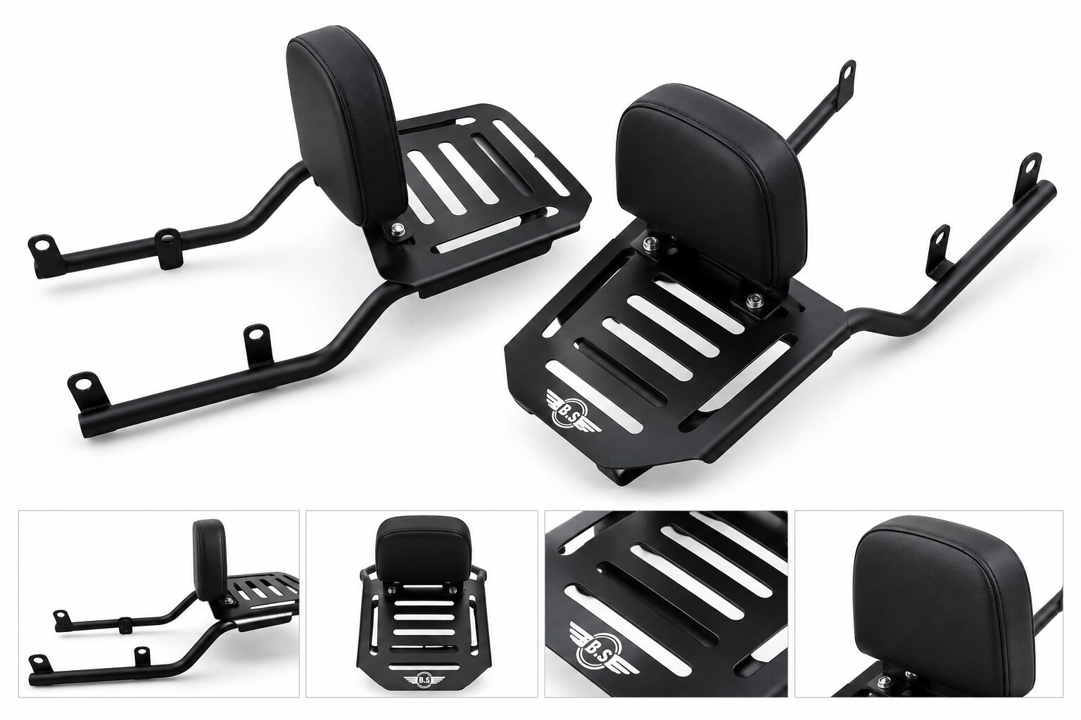Backrest with Luggage Rack for Royal Enfield Goan Classic 350 – Black Backrest with Luggage Rack for Royal Enfield Goan Classic 350 – Black