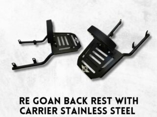 RE GOAN 350 BACKREST WITH LUGGAGE RACK, STAINLESS STEEL RUSTFREE PRODUCT (BLACK)