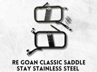 RE GOAN CLASSIC 350 SADDLE STAY WITH JERRY CAN MOUNTS, STAINLESS STEEL RUSTFREE PRODUCT